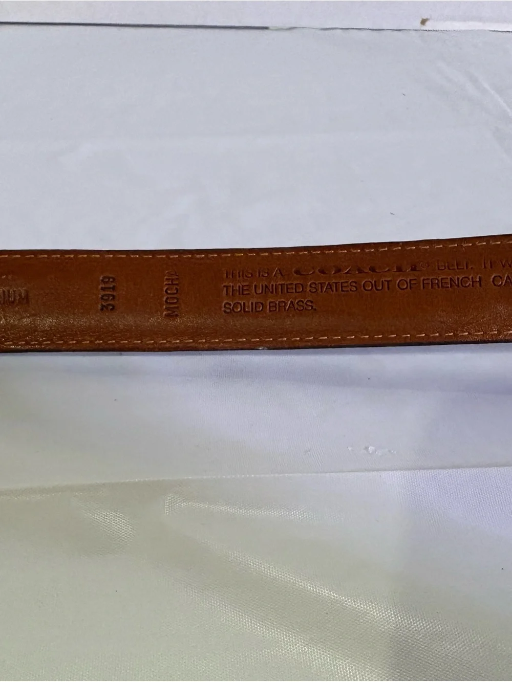 Coach Vintage Dark Brown Leather Belt with Gold Oval Buckle